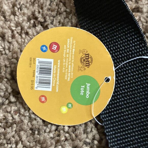 NWT M & M’s World Peanuts Black Zip Large Bag - Picture 11 of 11